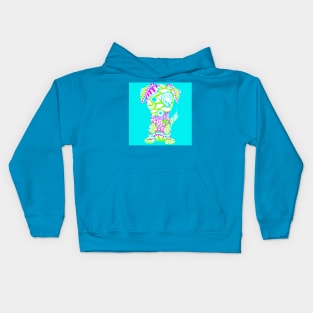 the magical dog in lovely color pattern ecopop Kids Hoodie